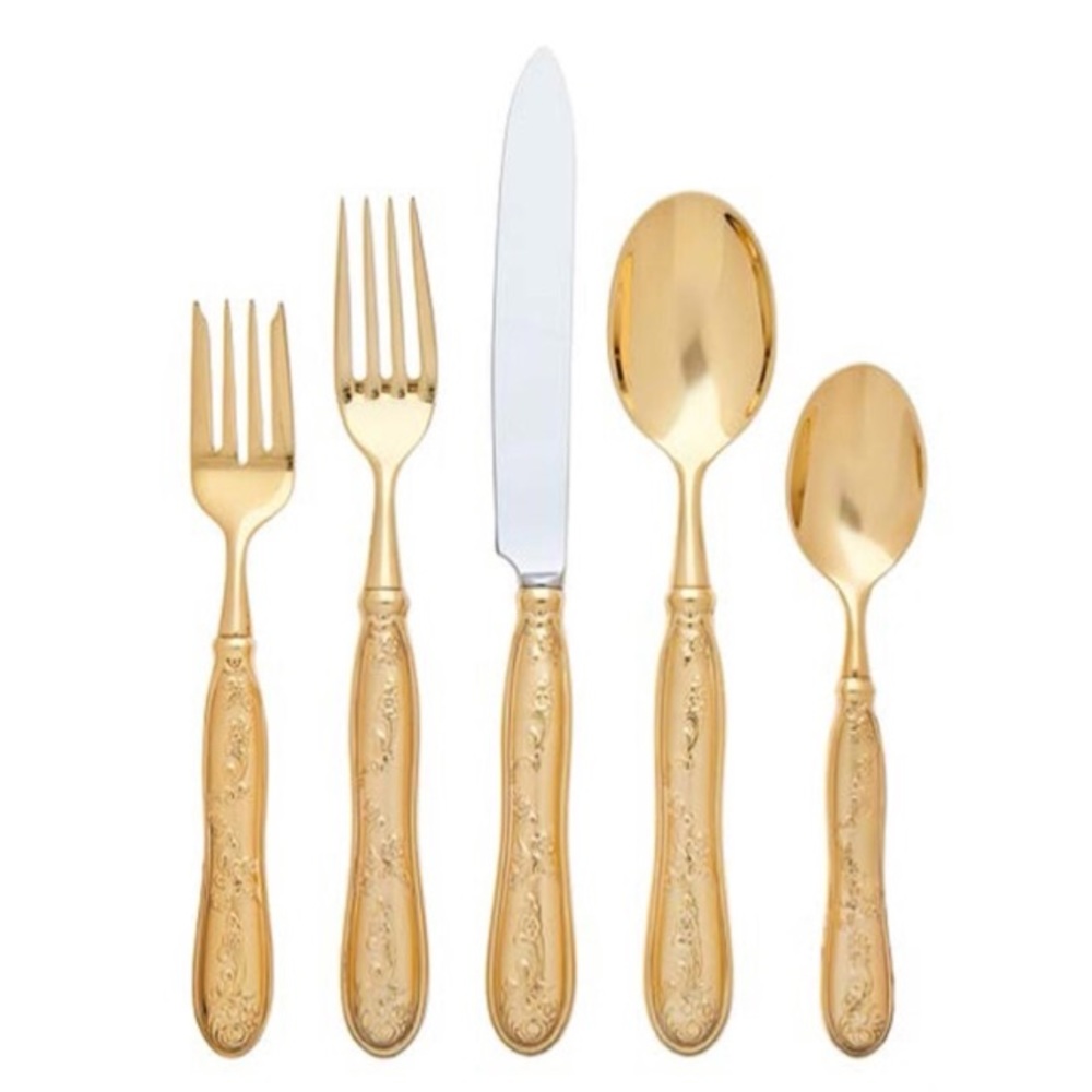 Ricci Botticelli Satin Gold 5 Piece Place Setting